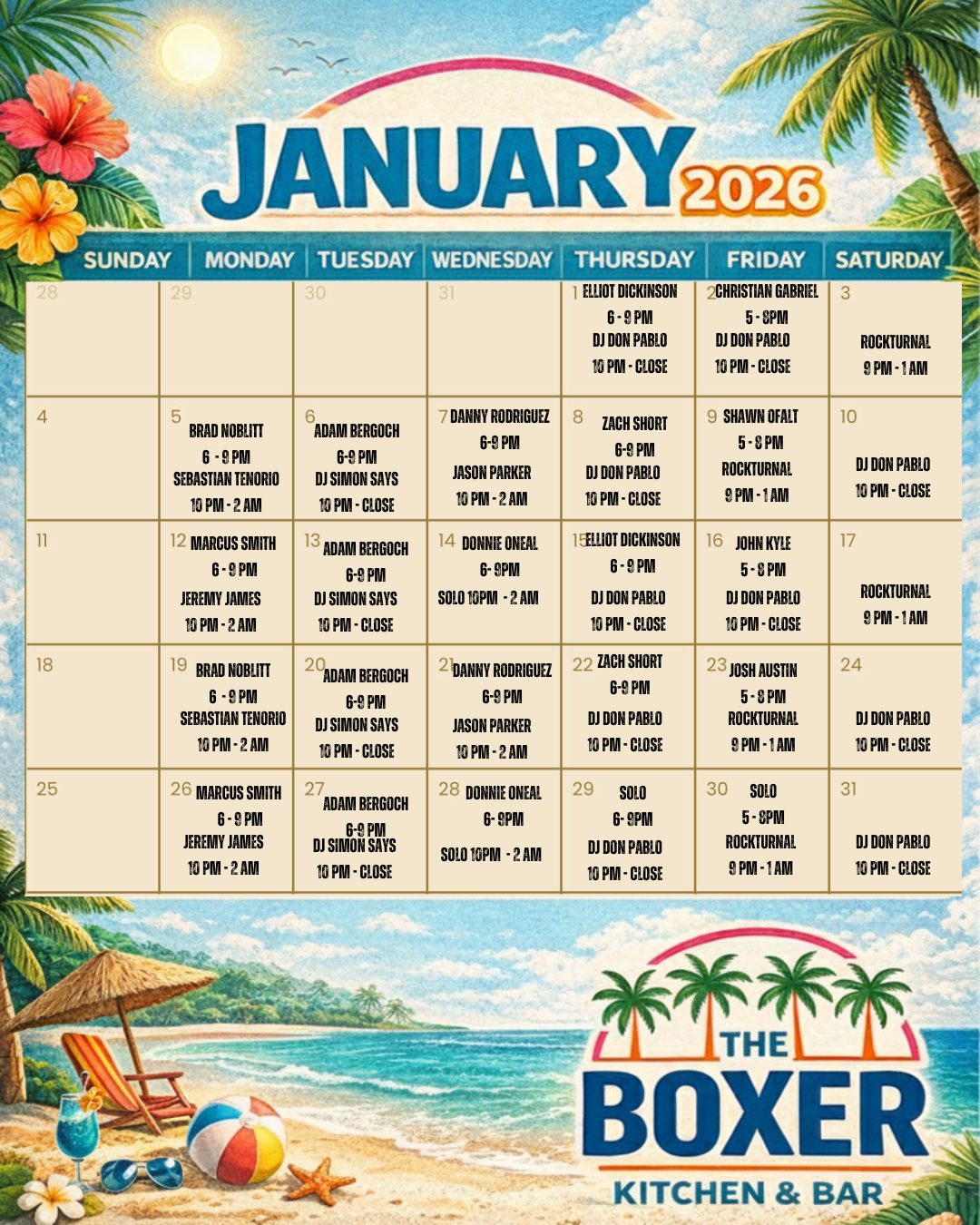 Mandalay Events Calendar